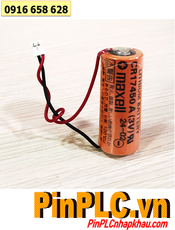 Maxell CR17450A (Zắc trắng); Pin nuôi nguồn PLC Maxell CR17450A lithium 3v 2600mAh chính hãng, Xuất xứ NHẬT